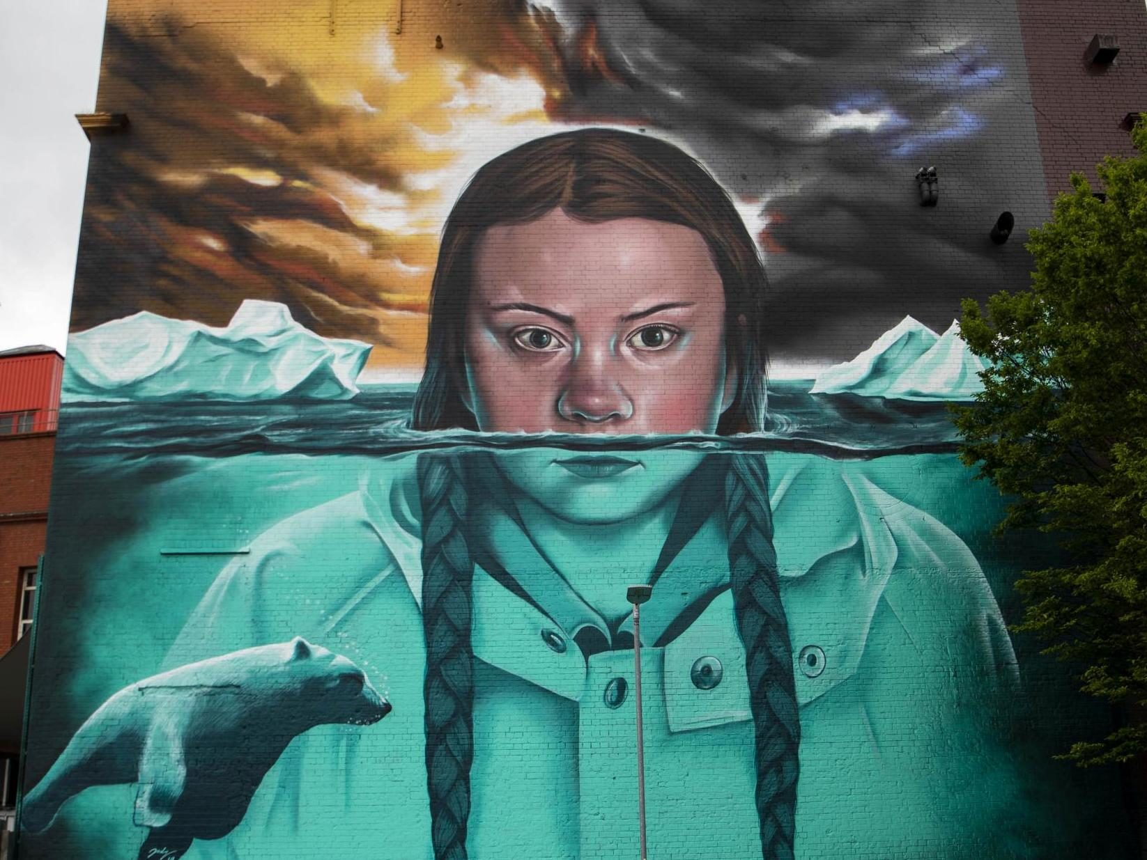 Greta thunberg mural bristol