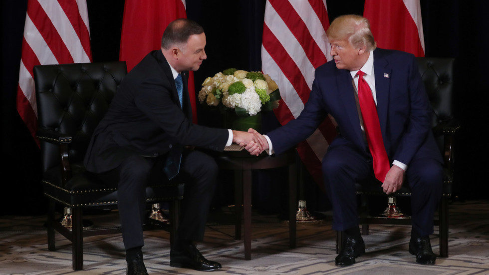 US President Donald TTrump meets with Poland's President Andrzej Duda