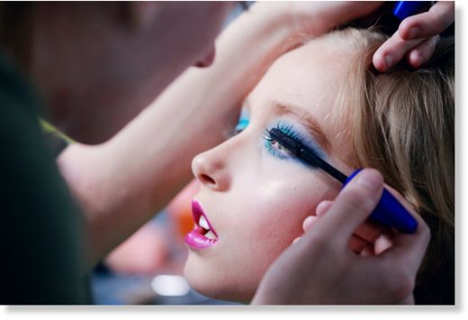 child in makeup