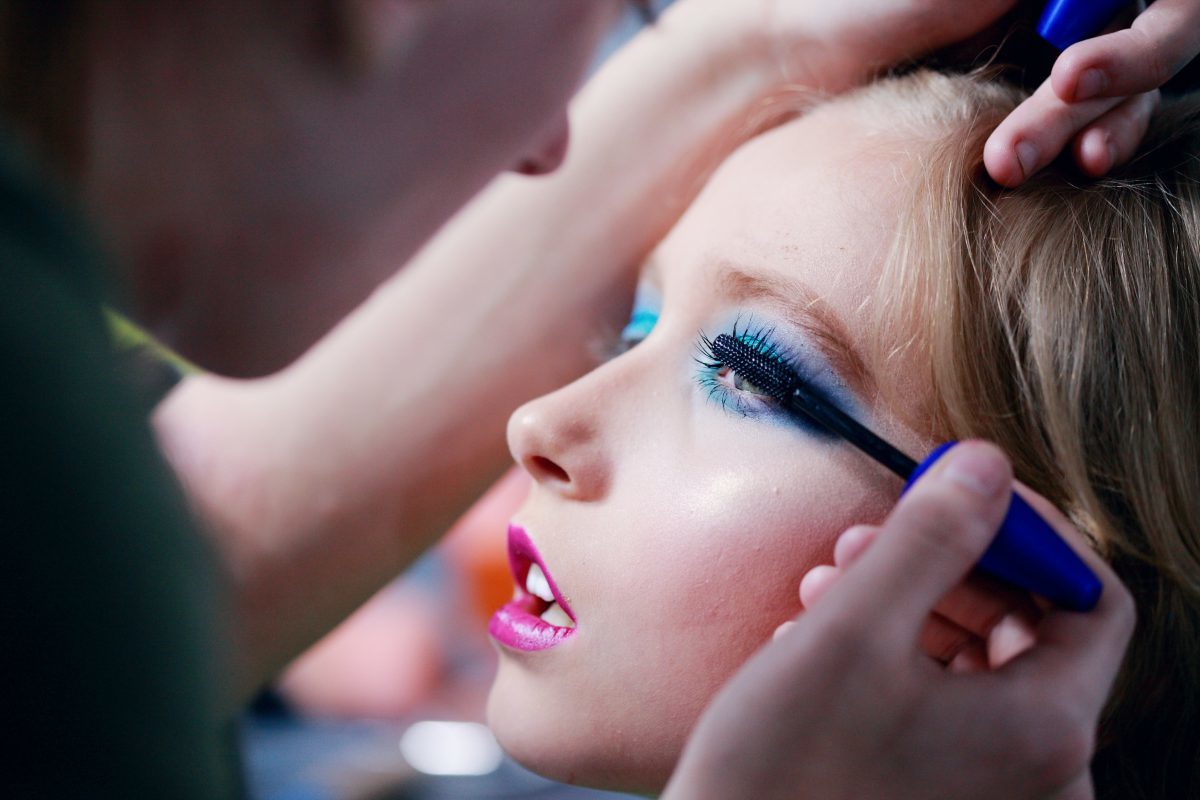 Click to enlarge child in makeup