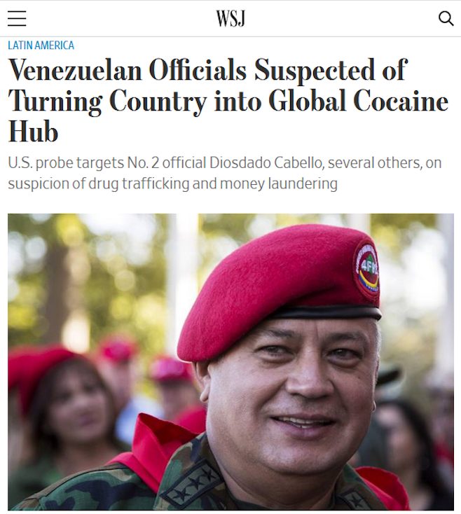 WSJ false allegations venezuela cocaine