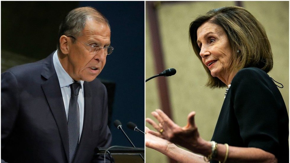 Click to enlarge Sergei Lavrov and Nancy Pelosi