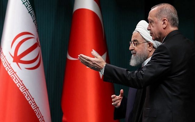 Click to enlarge Erdogan and Rouhani