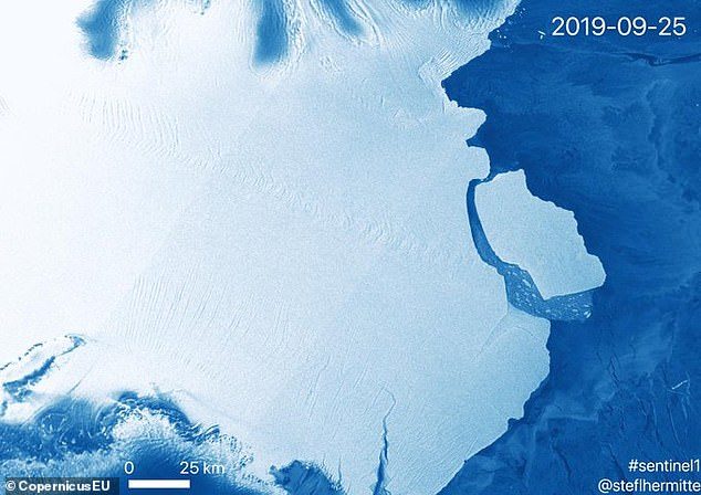 Antarctica iceberg calving