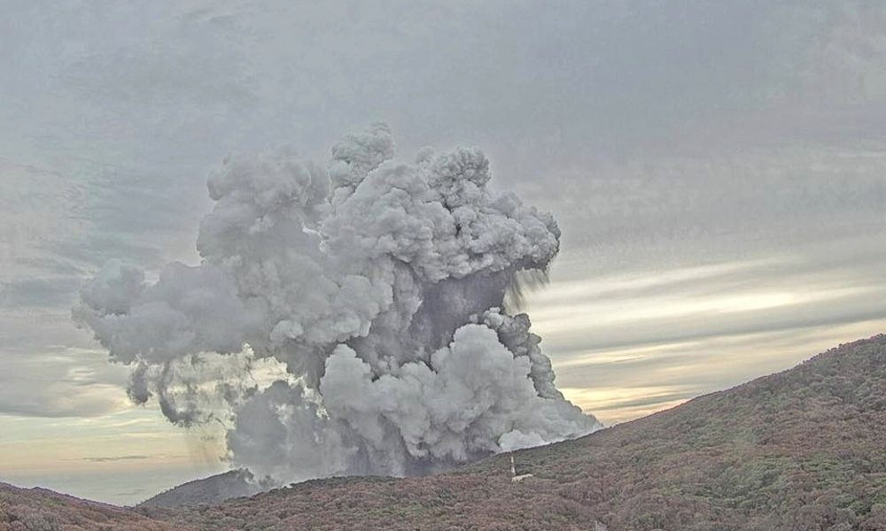 Click to enlarge Volcano erupts