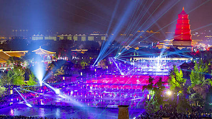 China city lights celebration