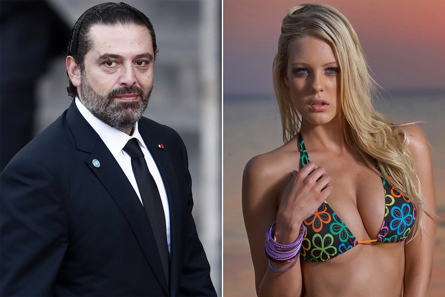 Click to enlarge Saad Hariri and Candice van der Merwe