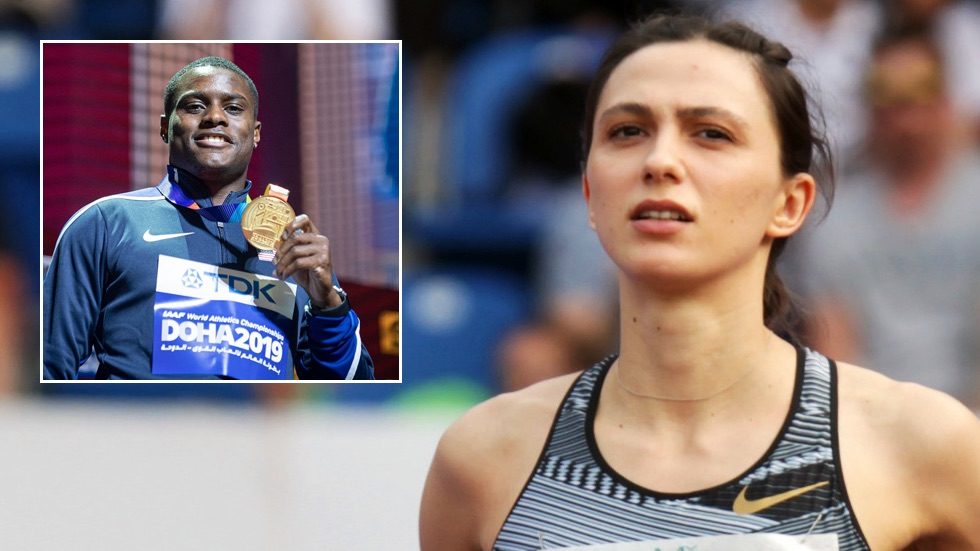 Maria Lasitskene and Christian Coleman