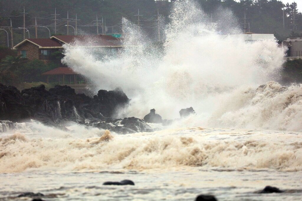 Click to enlarge Mitag is the seventh typhoon to hit the Korean peninsula this year