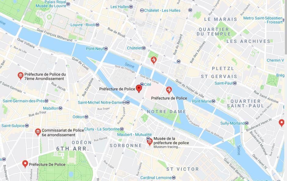 map of Paris