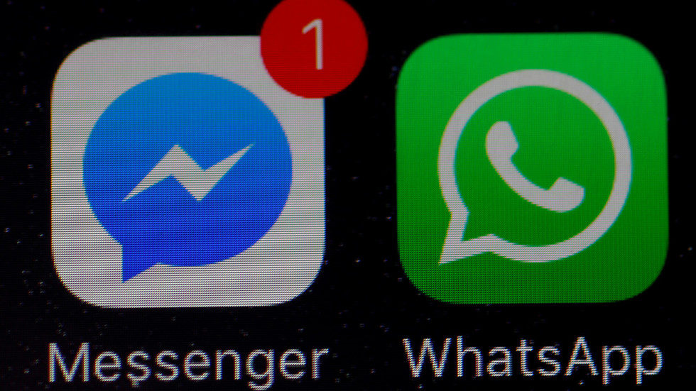 Click to enlarge Facebook messenger, whatsApp