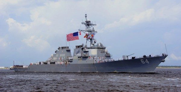 Click to enlarge US navy ship Carney black sea