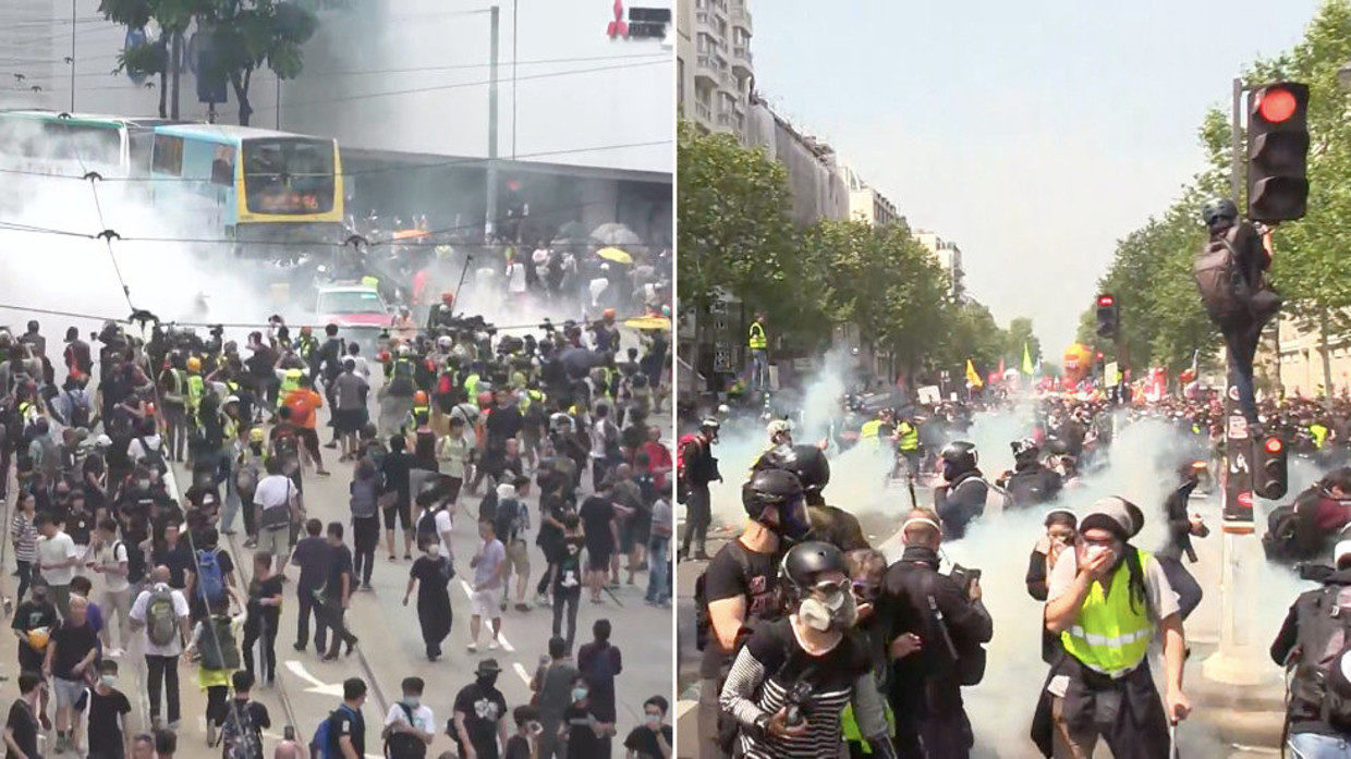 hong kong protest gilets jaune