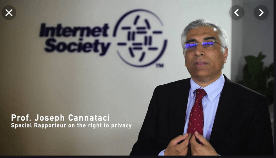 Click to enlarge Joseph Cannataci UN privacy Assange