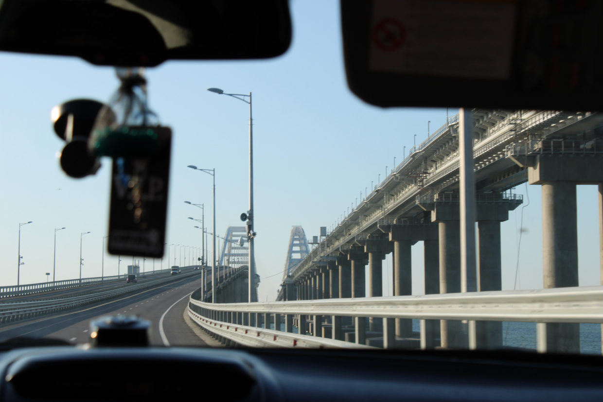 Click to enlarge The nearly 11-mile long Crimean Bridge was completed in 2018
