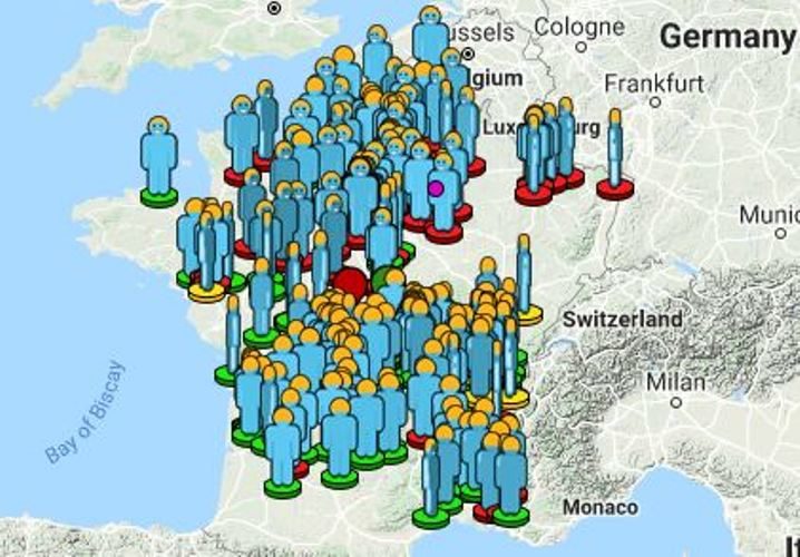 Observers map of AMS event 4940-2019