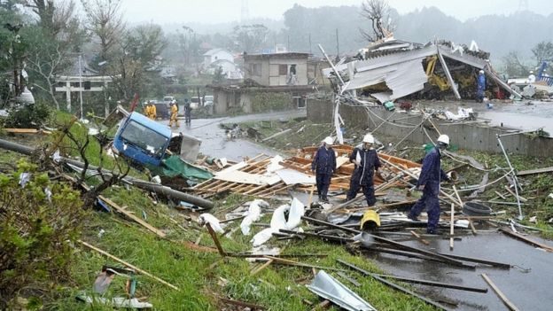 Click to enlarge Typhoon Hagibis damage