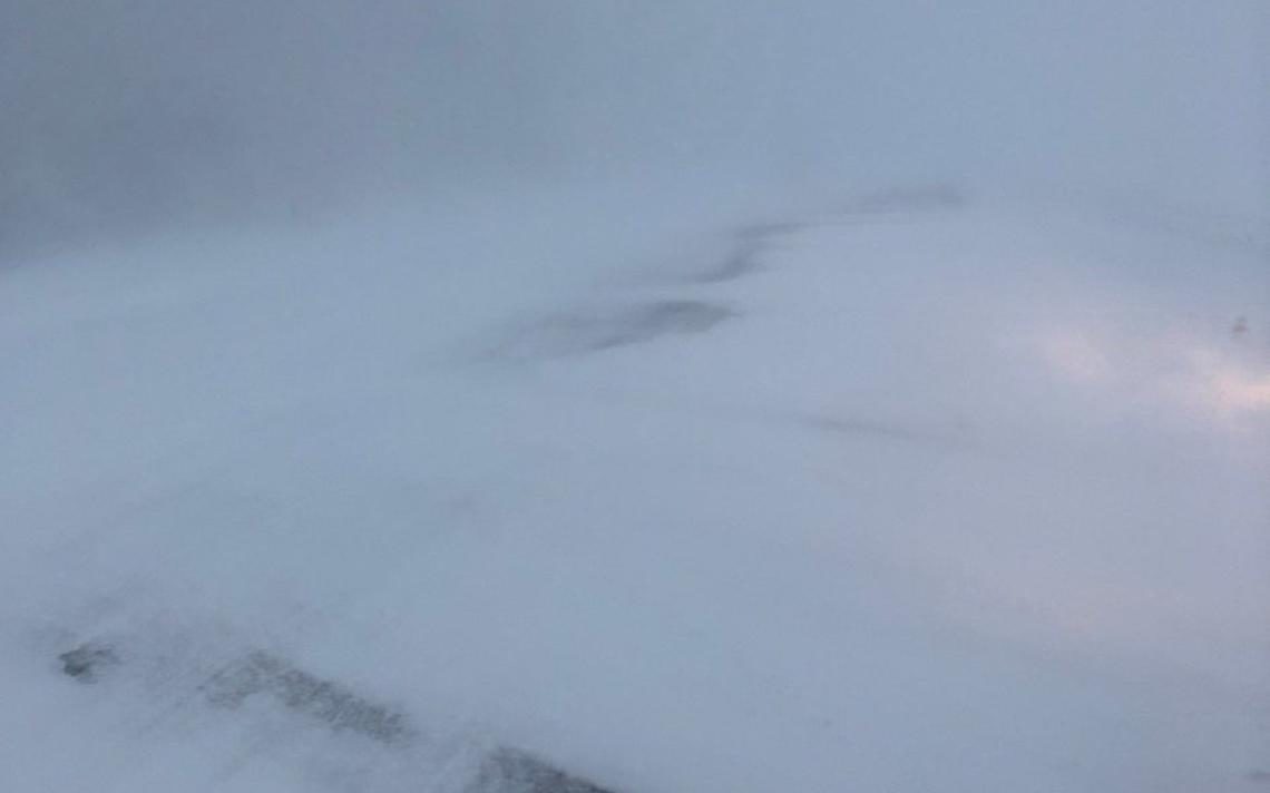 The North Dakota Highway Patrol posted a photo from 8 a.m. Friday showing road conditions on Hwy 20 2 miles south of Devils Lake.