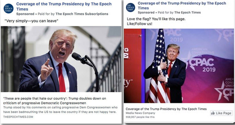 Click to enlarge epoch times facebook trump