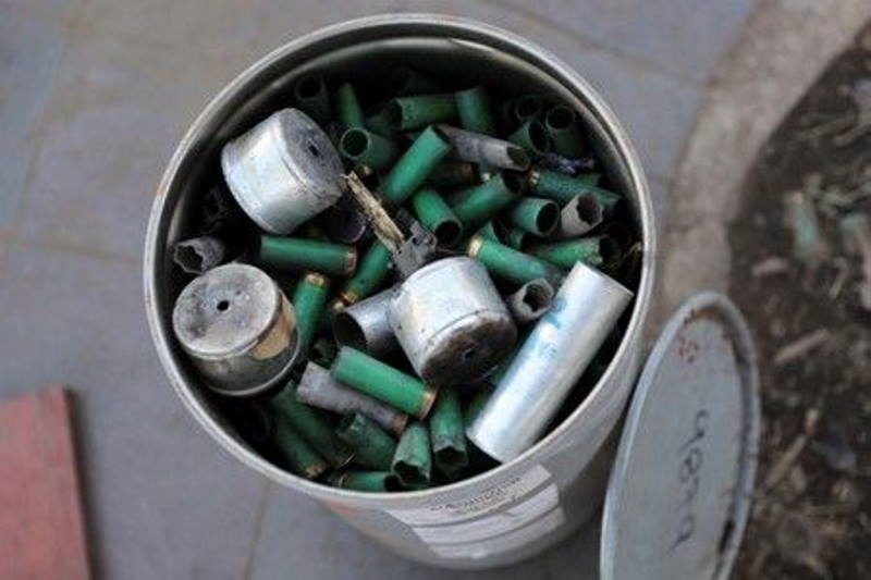 Click to enlarge spents shells protest equador