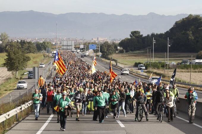 protests catalonia barcelona