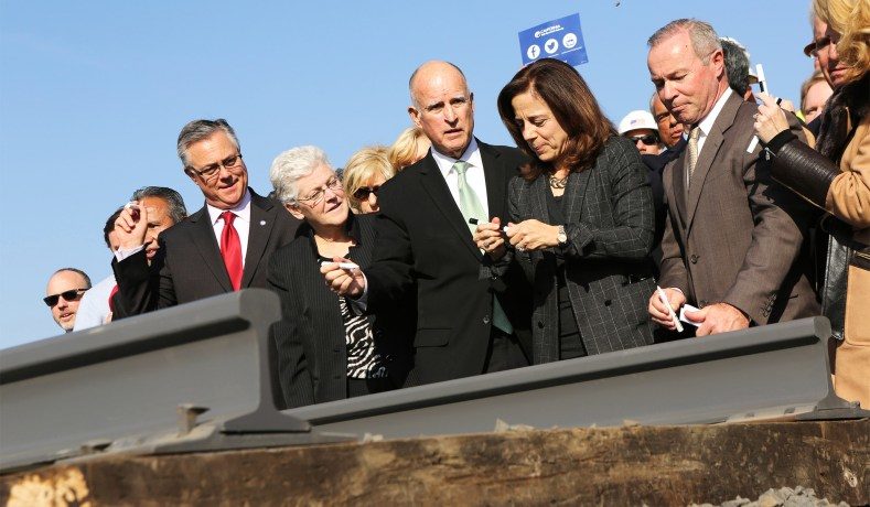 Click to enlarge Jerry Brown California rail