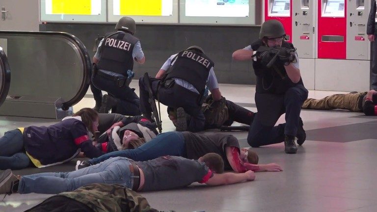 counter-terrorism drill Nuremberg train station