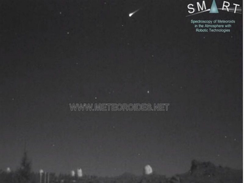 The fireball originated from a rock from a comet entering the earth’s atmosphere