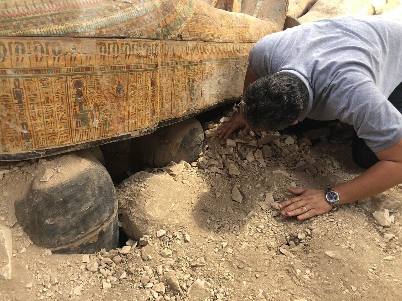 Click to enlarge archaeologist egypt new coffins