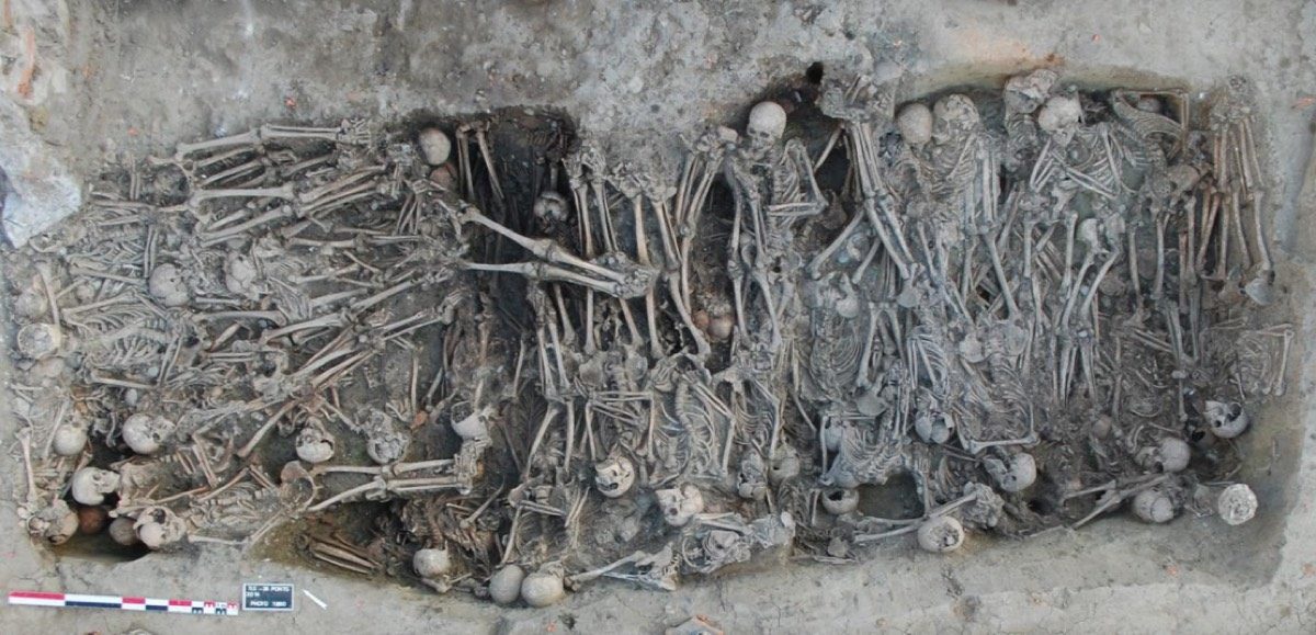Click to enlarge Mass grave