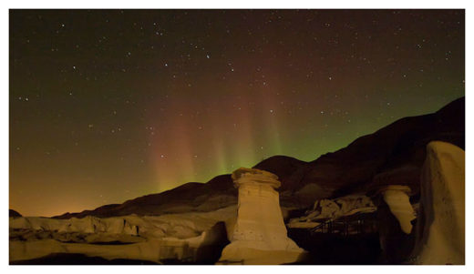 Click to enlarge Aurora over Canada