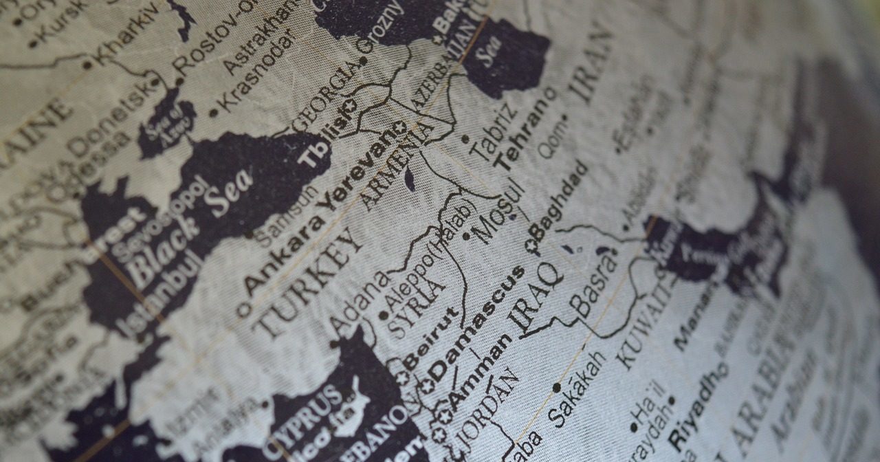 Middle East globe