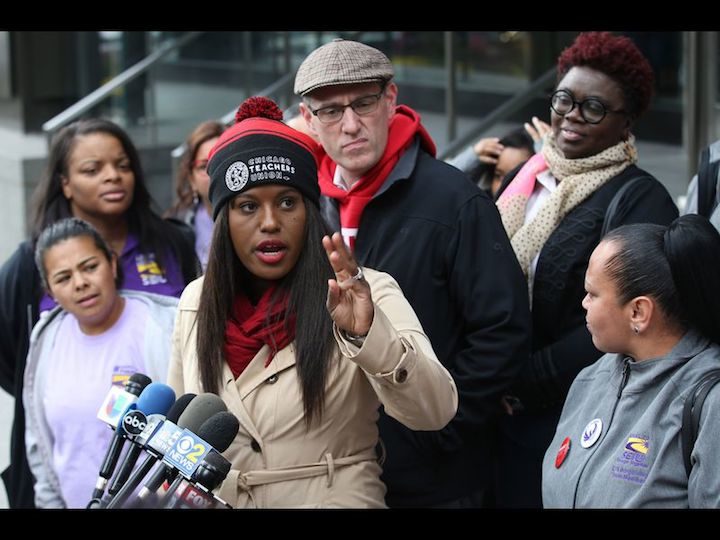 Click to enlarge Chicago public teachers strike 2019
