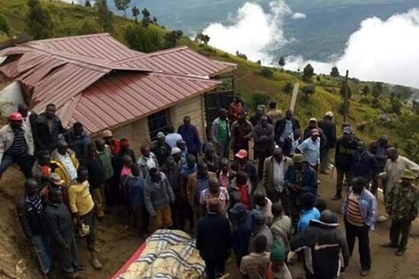 Mourners at the scene of the tragedy where a landslide claimed 4 lives on Friday, October 16, 2019.