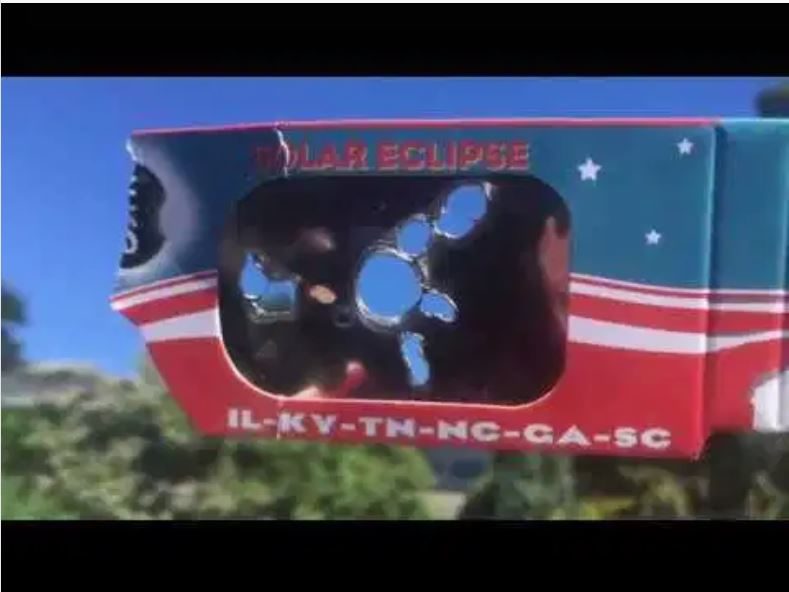Click to enlarge melted solar eclipse glasses