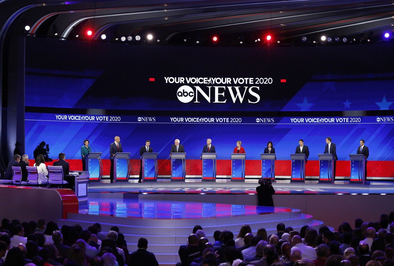 Click to enlarge fourth democcratic debate 2020