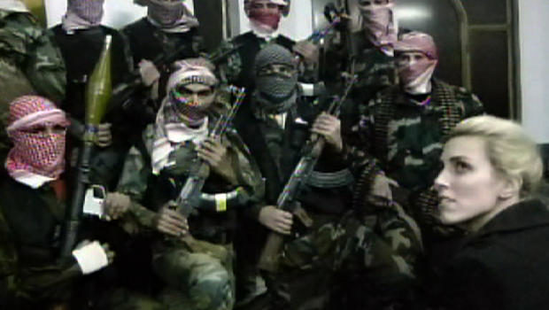 Click to enlarge CNN’s Clarissa Ward, then of CBS, with the FSA in 2011
