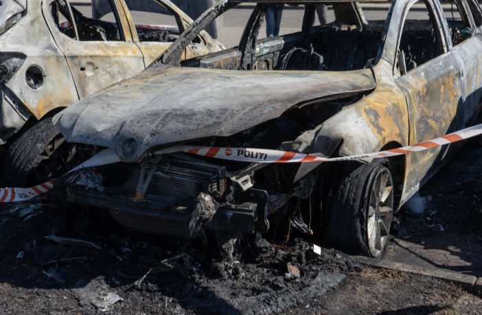 burned car