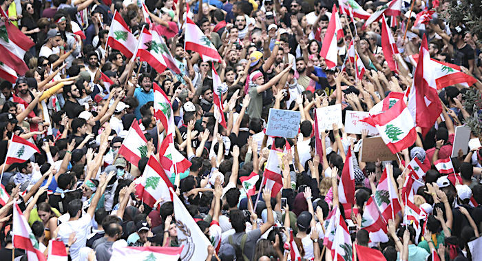 Click to enlarge Lebanon protest