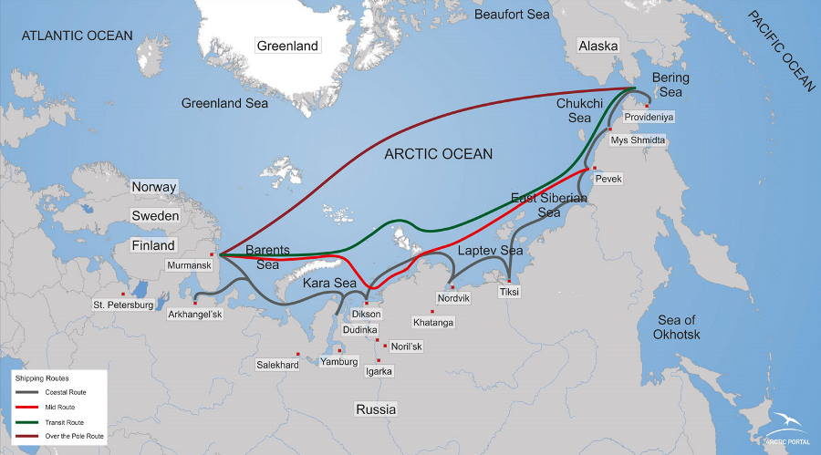 Click to enlarge north east passage russia Arctic