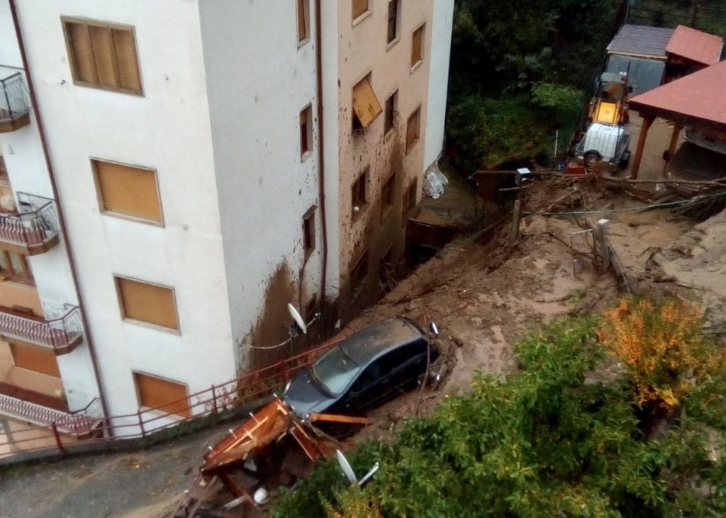 Heavy rain triggered landslides in northern Italy, 20 to 22 October 2019.