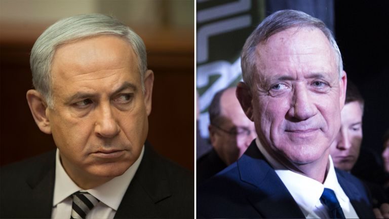 Click to enlarge Benjamin Netanyahu (lijevo) i Benny Gantz