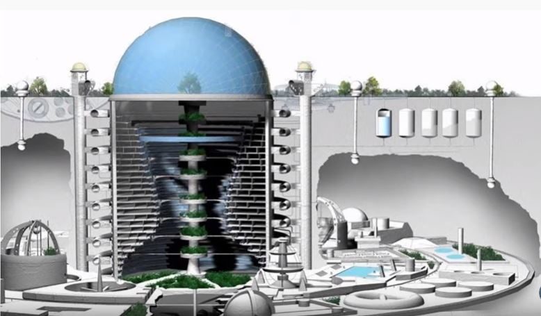 Futuristic underground city