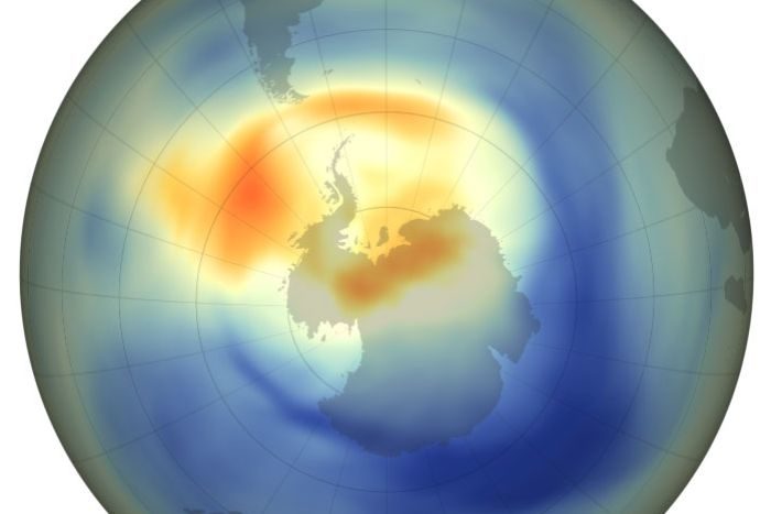 The smallest ozone hole in decades is one impact of this year's unusual warming event