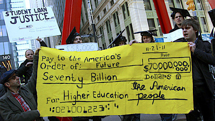 Student loan protesters