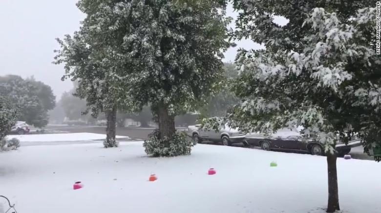 Texas snow in October
