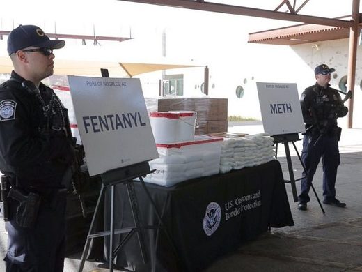 Packets of fentanyl and methamphetamine