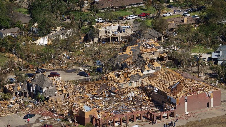 Click to enlarge Dallas tornado damage