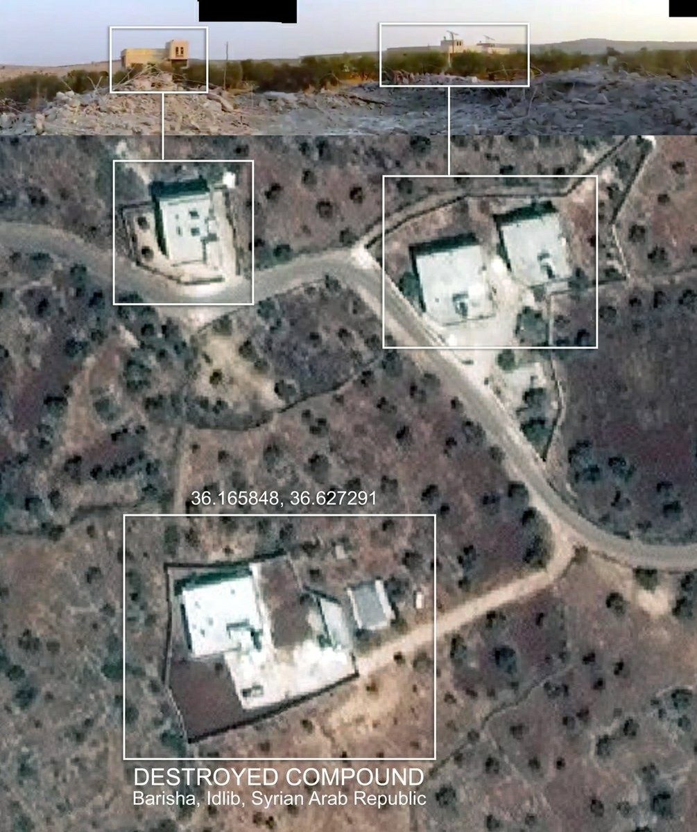 Click to enlarge Al-Baghdadi's safe house.