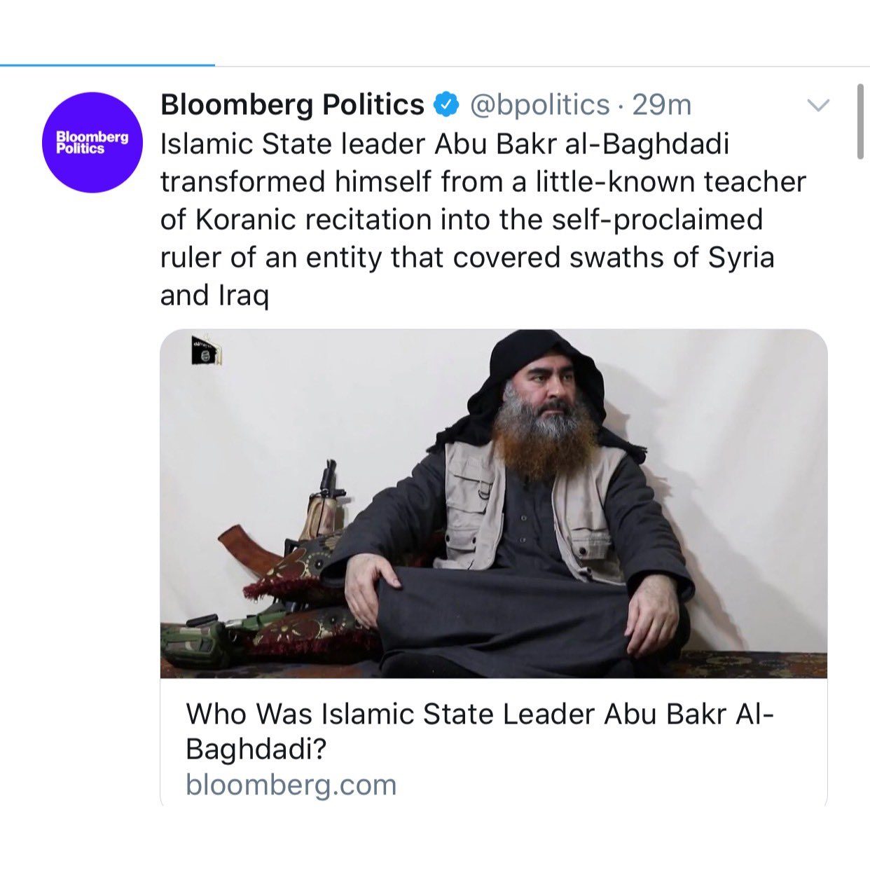 bloomberg tweet baghdadi